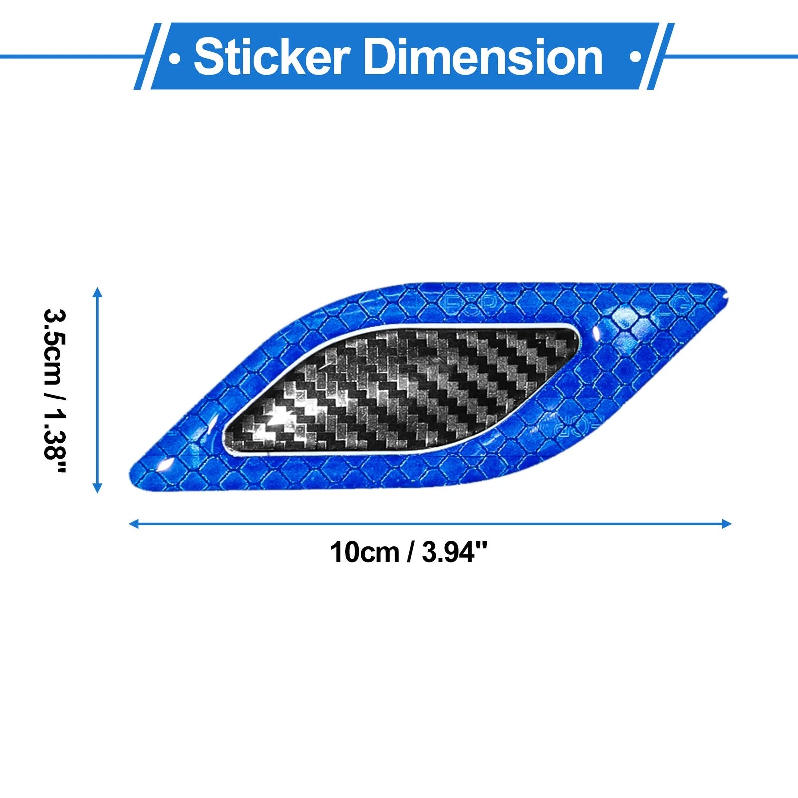 6 Pcs Leaf Pattern Bumper Sticker Decal for Car Waterproof Vinyl 10x3.5cm