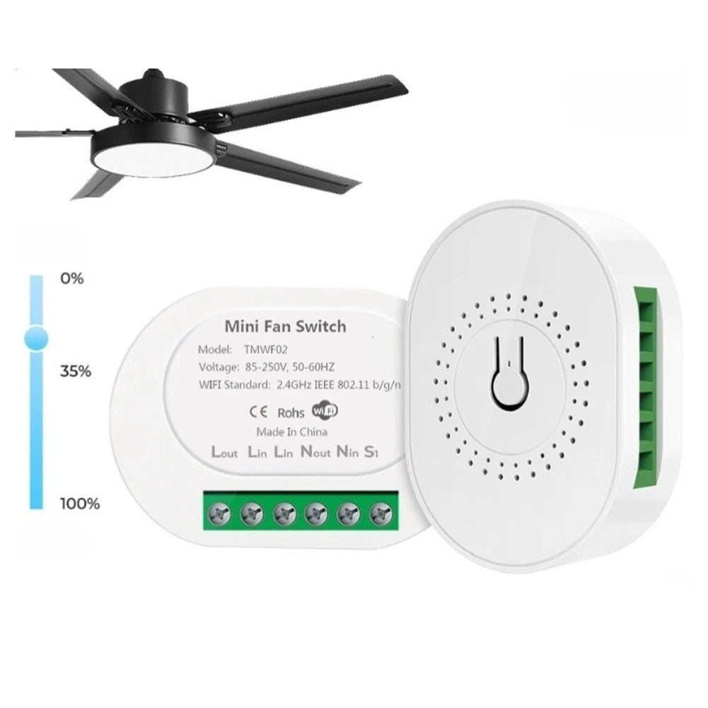 Smart WiFi Ceiling Fan Switch for Tuya & Alexa (Compatible with Multiple Models)