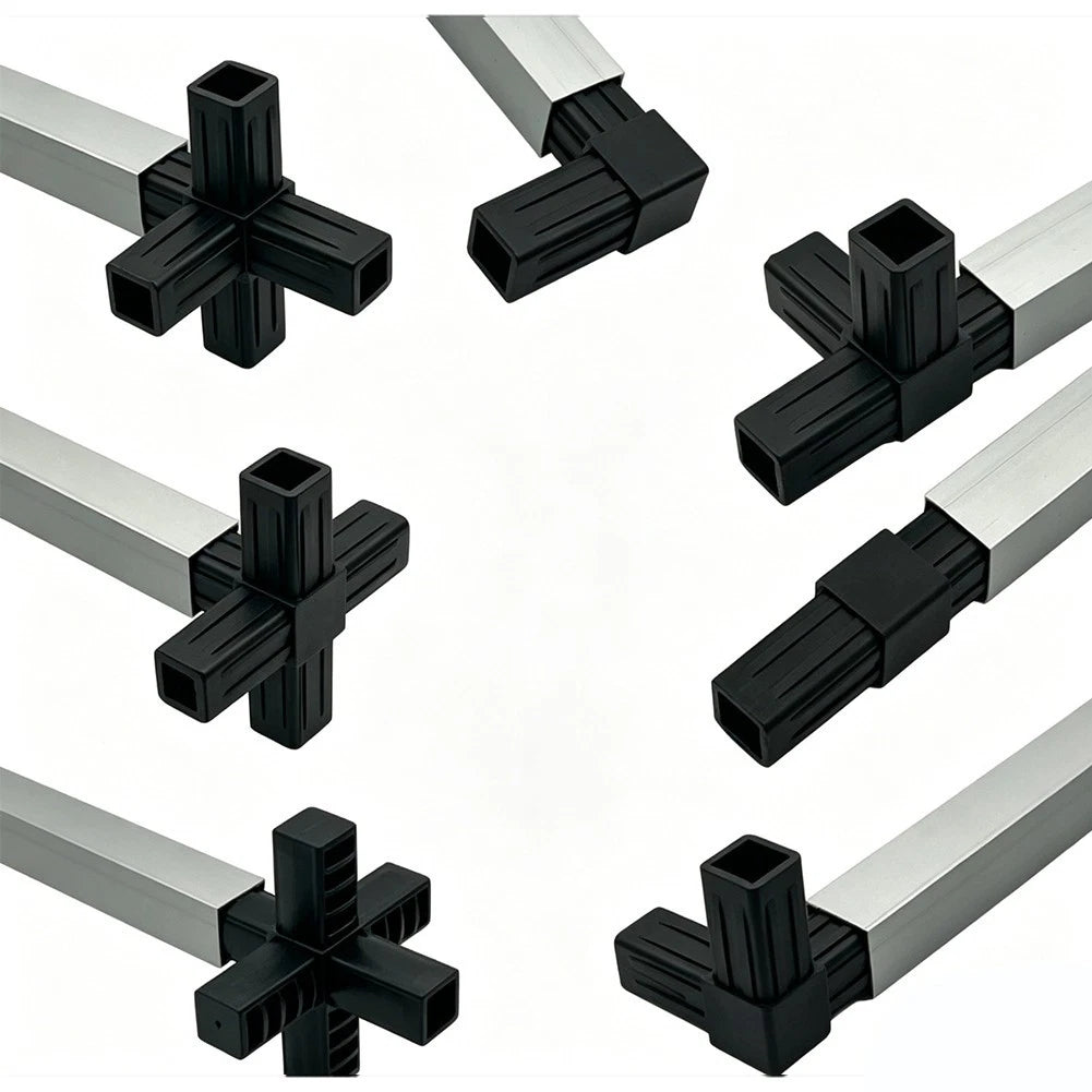 16X Plastic Tee Fittings for 20mm Square Pipe Garden Fence