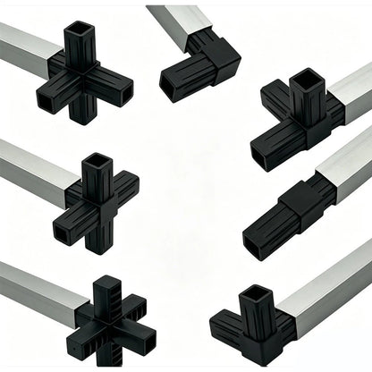 16X Plastic Tee Fittings for 20mm Square Pipe Garden Fence