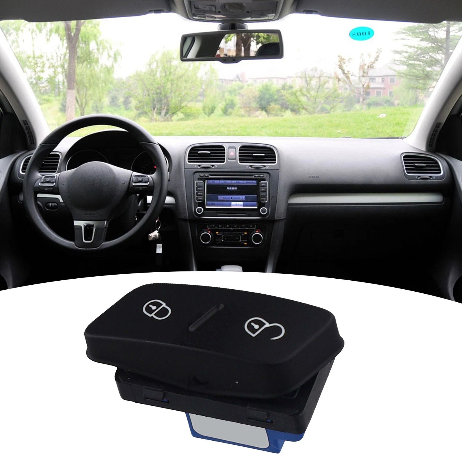 Central Locking Control Switch for VW Golf MK5, Passat (2003–2009)