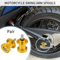 Motorcycle Swingarm Spools 6mm CNC Replacement Sliders for Gold Tone