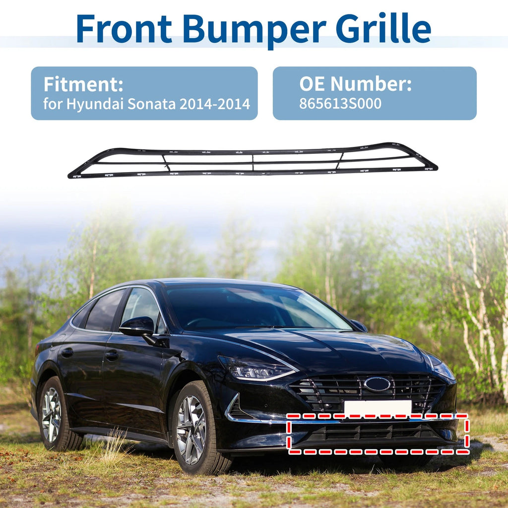 Lower Grille Front Bumper Grille Replacement for Hyundai Sonata (2014–2014)