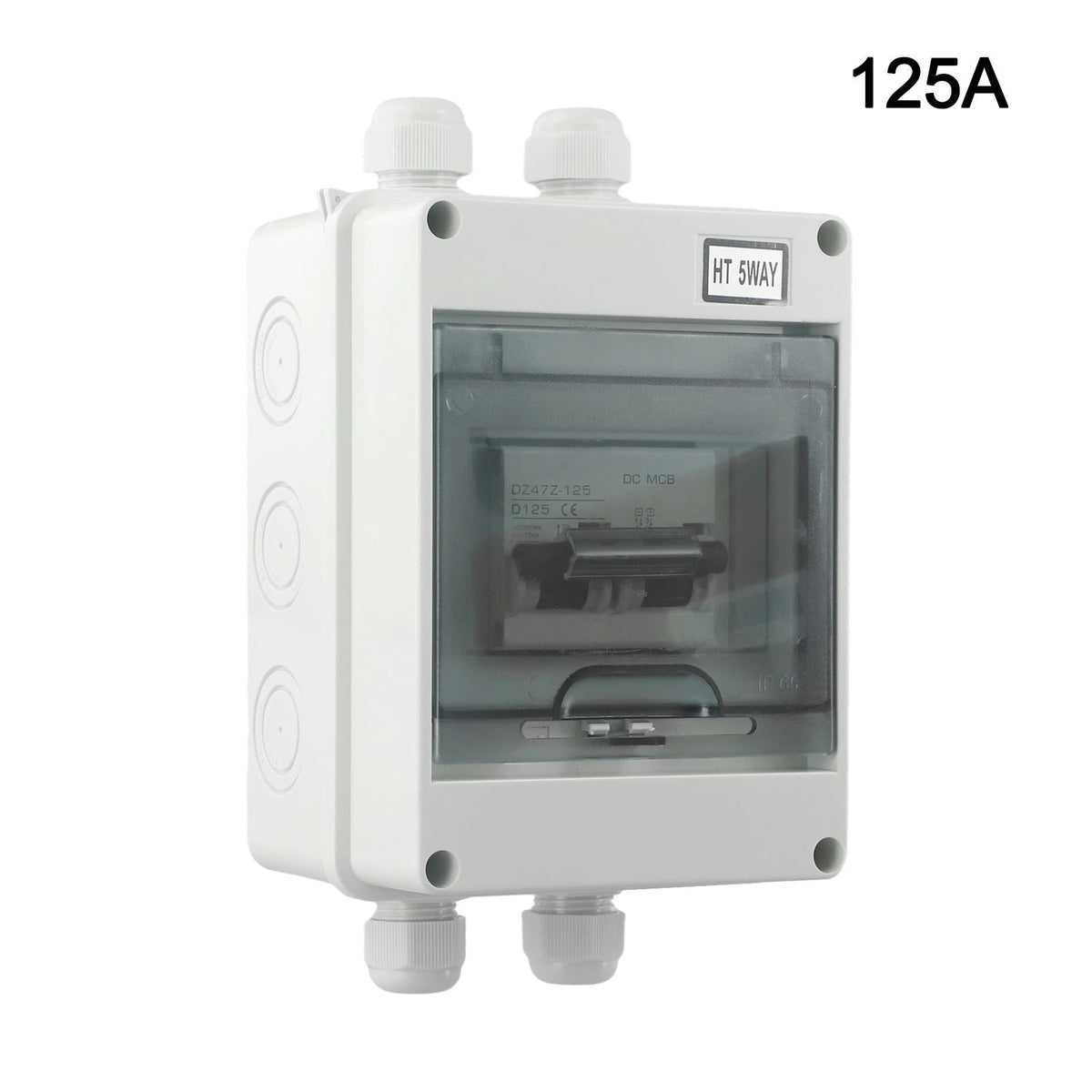 2 Pole PV Disconnect Box DC1000V Circuit Breaker for Solar Panels (6A 125A)