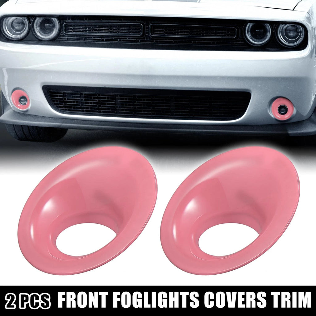 2pcs Front Foglight Covers Trim Replacement for Dodge Challenger (2015–2020)