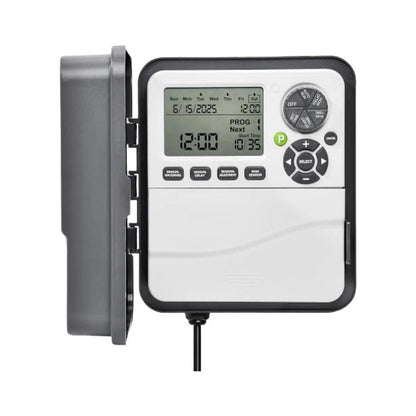 12-Station Sprinkler Controller with Rain Delay & Seasonal Adjustment