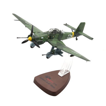 6.4" WWII German Stuka Ju-87G1 Dive Bomber Model (1/72 Scale)