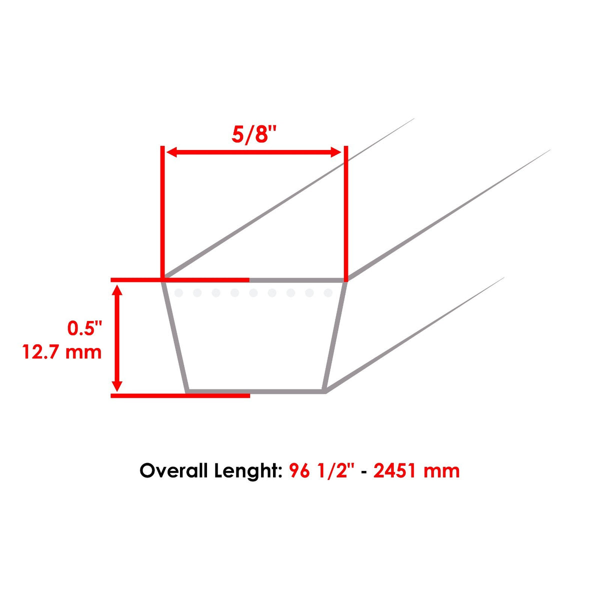 Aramid Drive Belt Replacement for Land Pride AFM3011 AFM4011 (2000–2018)
