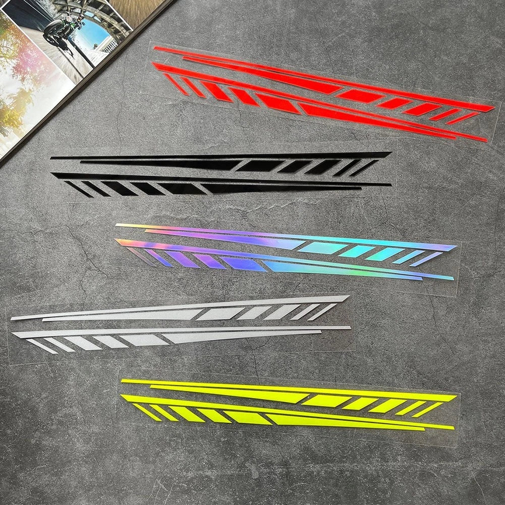 Front Fender Reflective Decals 1 Pair Motorcycle Body Stickers PVC Material