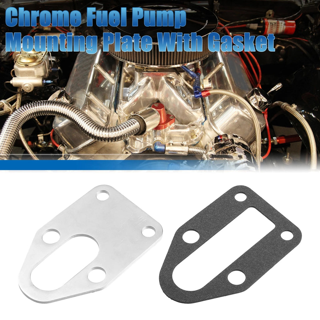 Fuel Pump Mounting Plate with Gasket Replacement for Chevy SBC Engine (1969–1979)