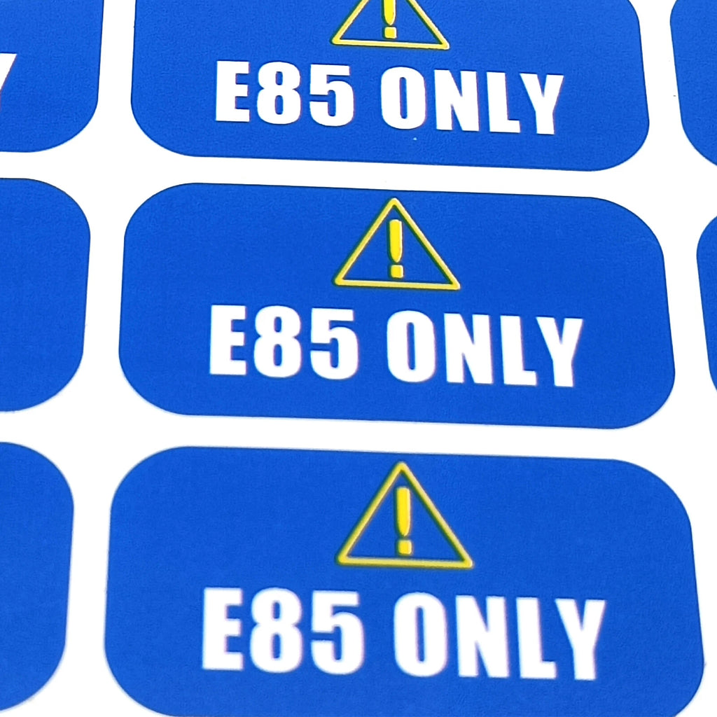 E85 Only Sticker Decal for Ethanol Gas Pump Warning