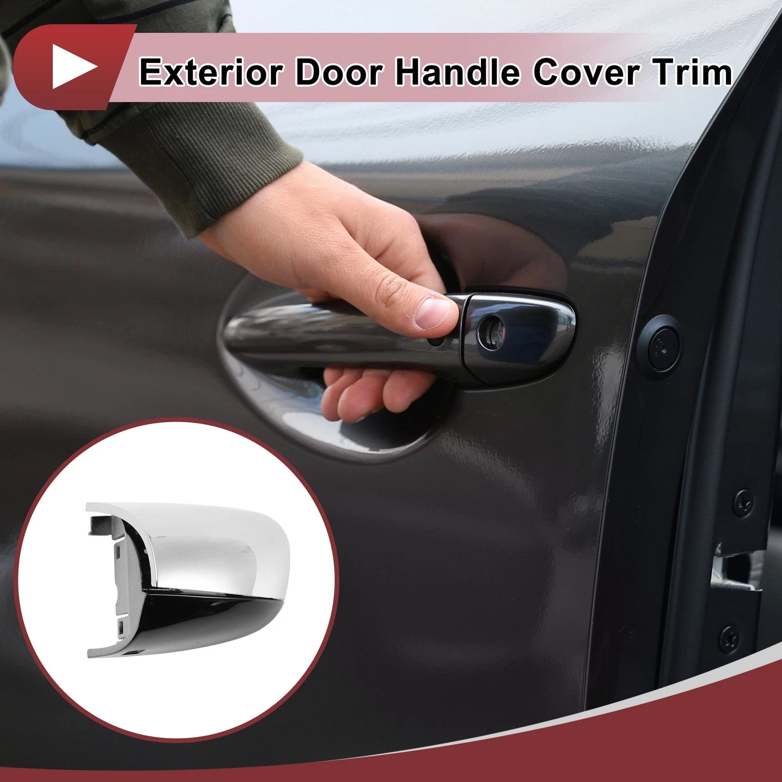 Exterior Door Handle Cover Trim Replacement for Mercedes-Benz C-Class (2015–2021)
