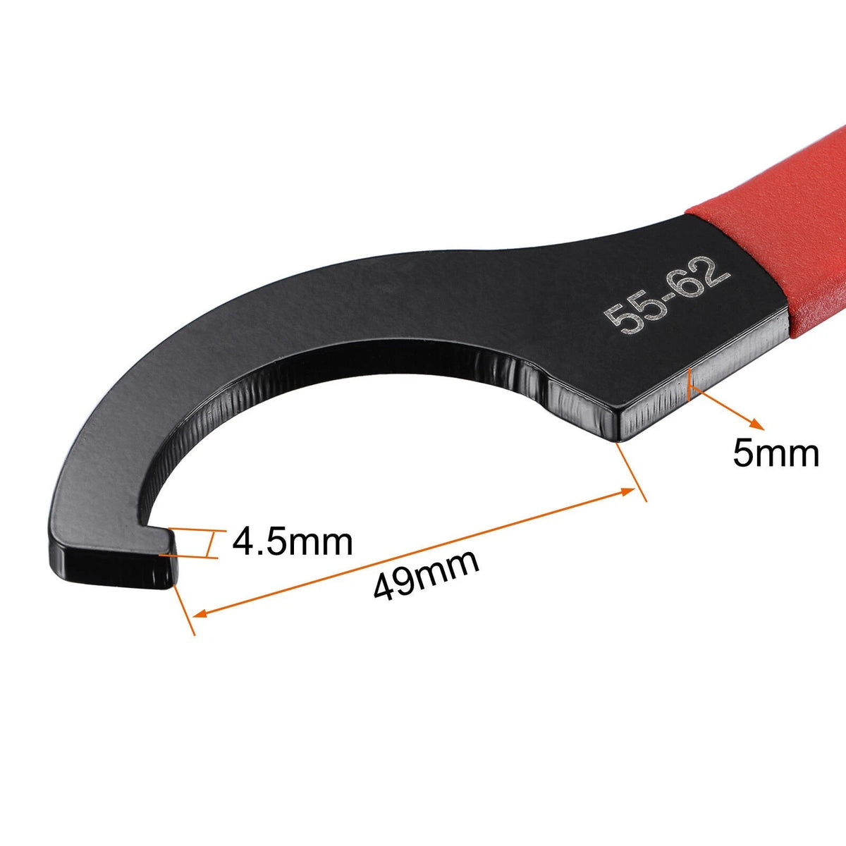 Hook Wrench Spanner Tool for 38-72mm Applications
