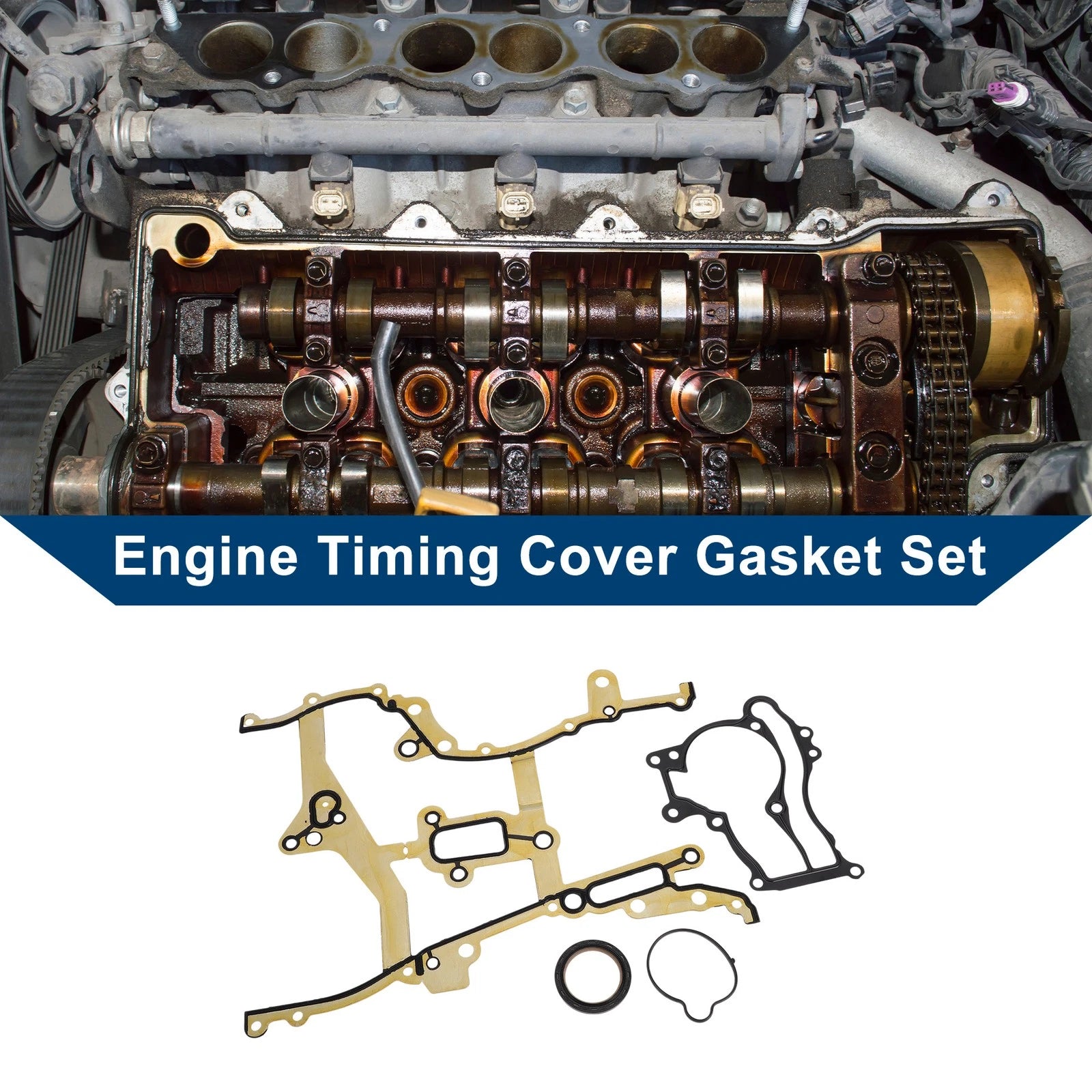 Engine Timing Cover Gasket Set Replacement for Chevrolet Cruze (2011–2015)