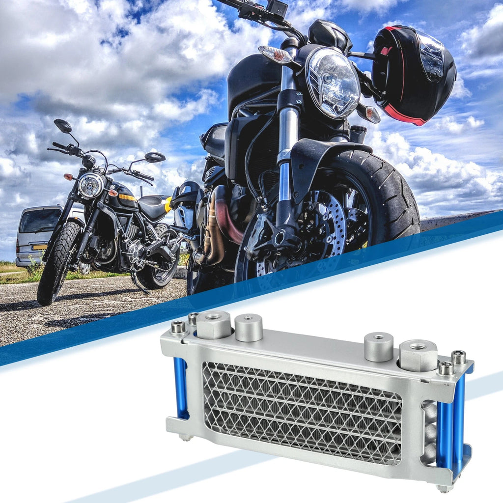 Engine Oil Cooler Radiator Silver Tone M12 Interface for Monkey Bike (1969–2020)
