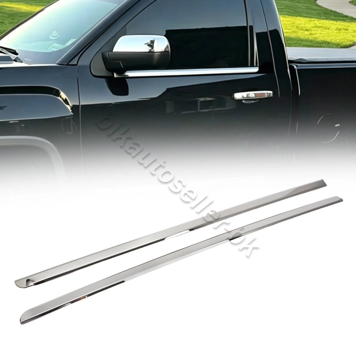 2X Window Sill Trim Molding for Chevy Silverado/Sierra Regular Cab (2014–2018)