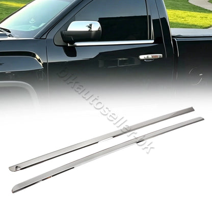 2X Window Sill Trim Molding for Chevy Silverado/Sierra Regular Cab (2014–2018)
