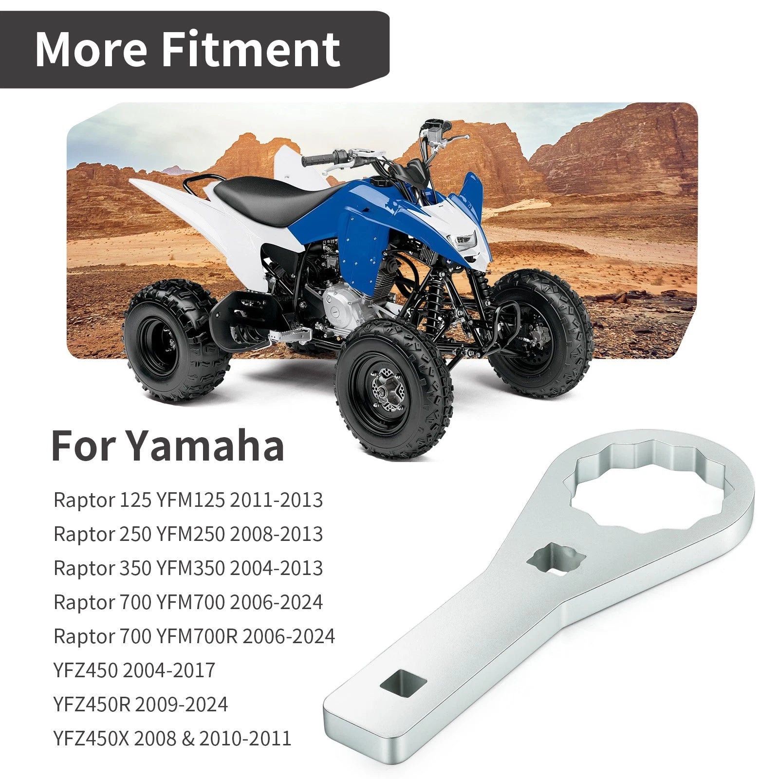 Rear Axle Nut Wrench Tool 46mm for Yamaha Raptor 125 250 350 700 700R YFZ450 R/X
