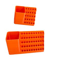 PP Plastic Rectangular Tool Organizer Wall Mount 25/50 Hole Orange
