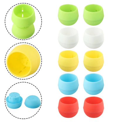 10pcs Artificial Succulent Plants in Round Pots for Home Decor