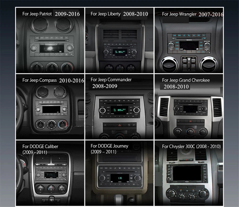 10.33'' Car Stereo GPS Navigation for Jeep Wrangler Unlimited (2007–2023)