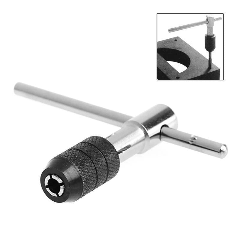 Adjustable Ratcheting T-Handle Tap Wrench M3-M6 for Hand Tools