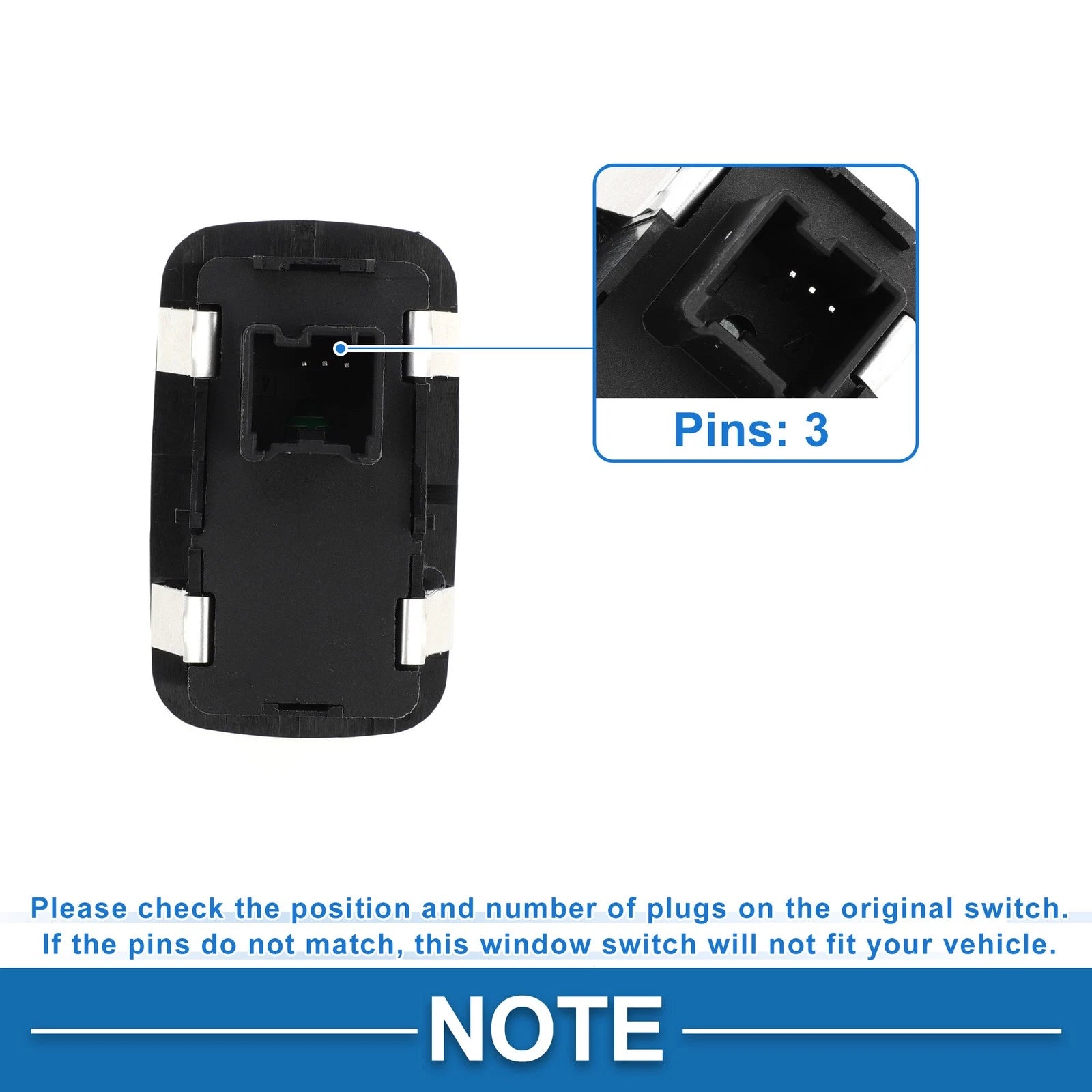 Power Window Switch for Dodge (Rear Passenger Side)