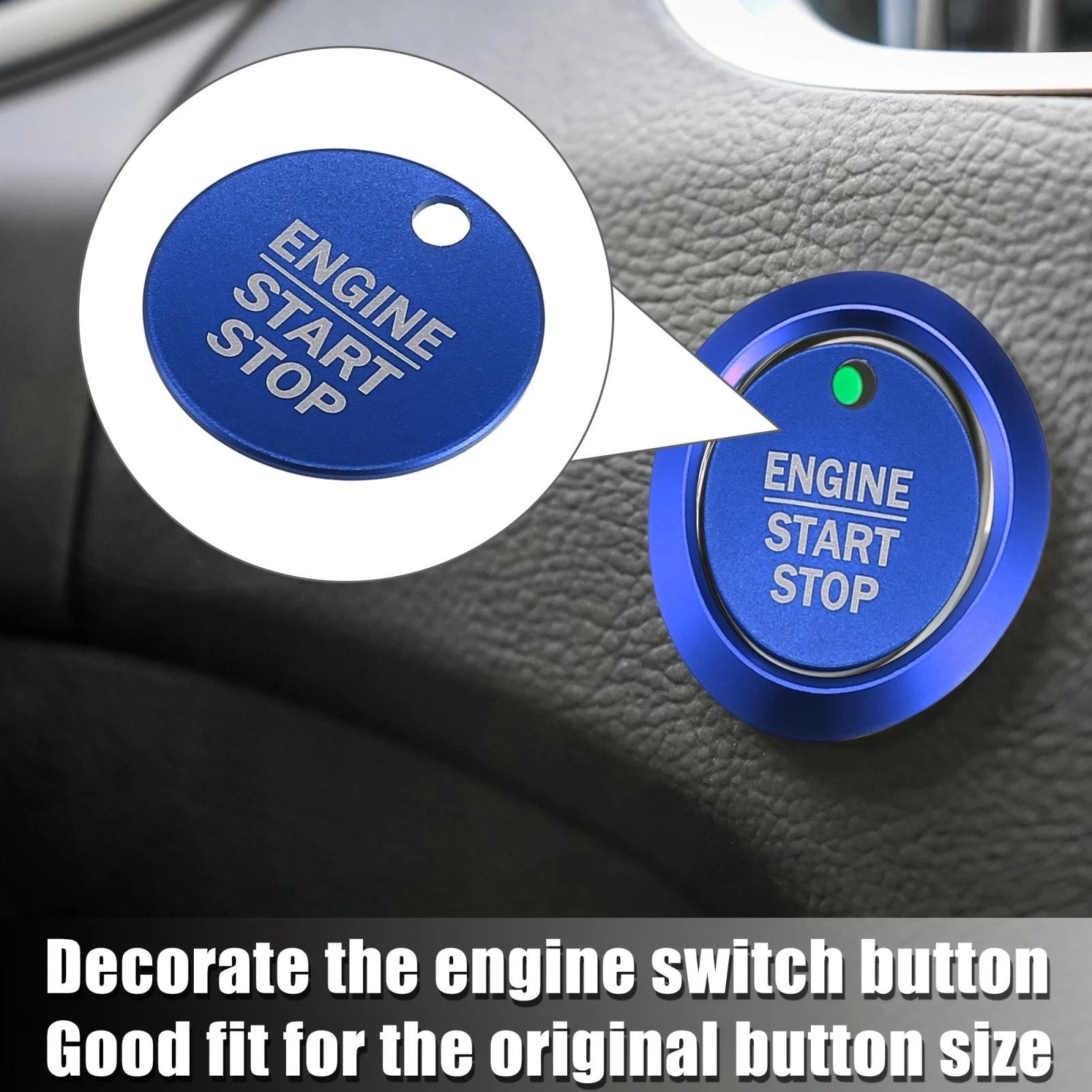 Engine Start Stop Button Cover Kit Trim Sticker for Ford F-150 (2016–2021)