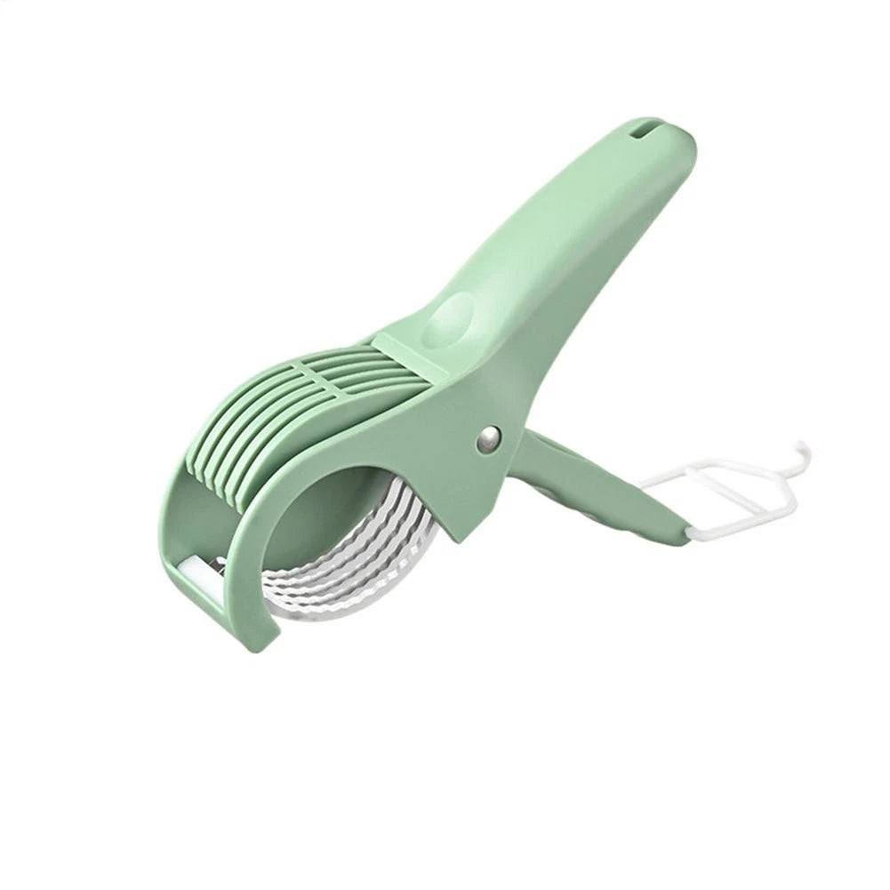 Compact manual slicer for various fruits and vegetables