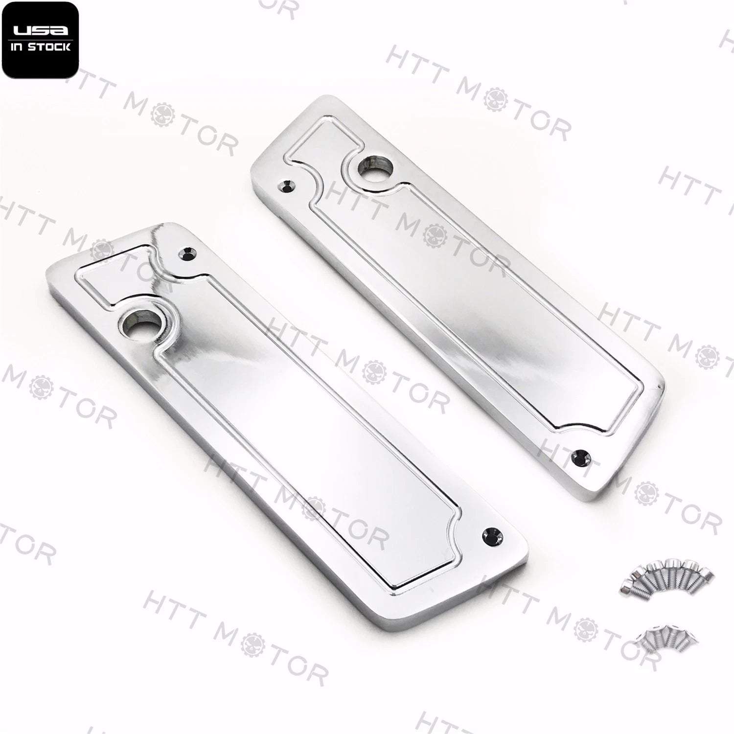 Saddlebag Latch Covers for Harley Hard Touring (2014–2023) - Chrome