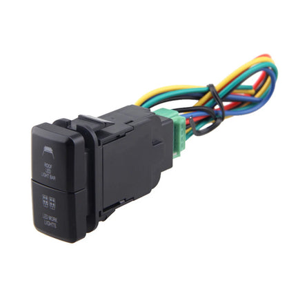 On-Off Push Switch for Toyota Prado Hilux Landcruiser (Blue Green LED)