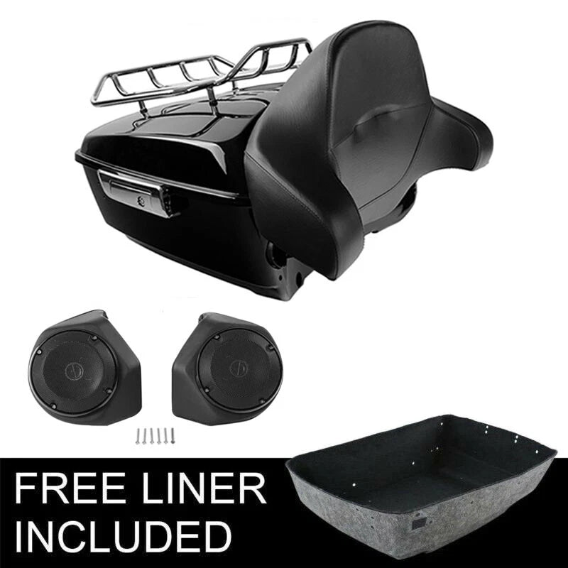 Trunk Backrest Rack Speakers for Harley Touring Road Glide (2014–2026)
