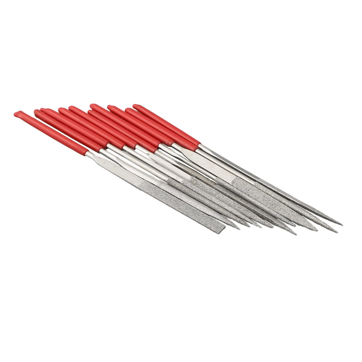 Needle Files Set of 3 (140mm) Electroplated Diamond for Metal/Deburring