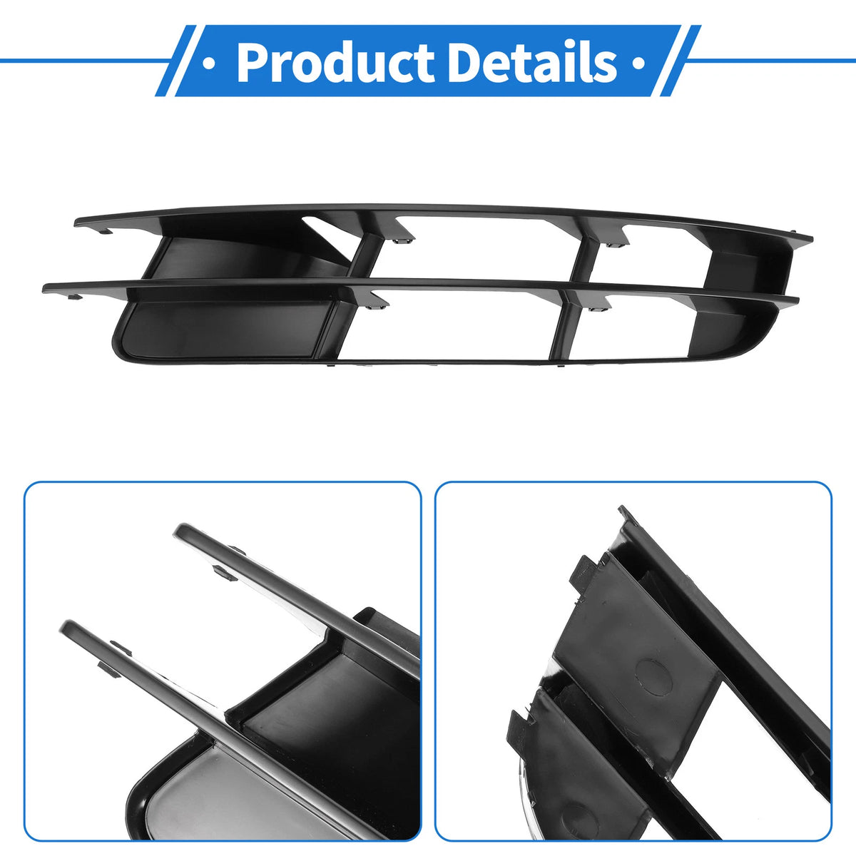 Fog Light Grill for Audi Q7 (2007–2009) No. 4L0807681 ABS Black