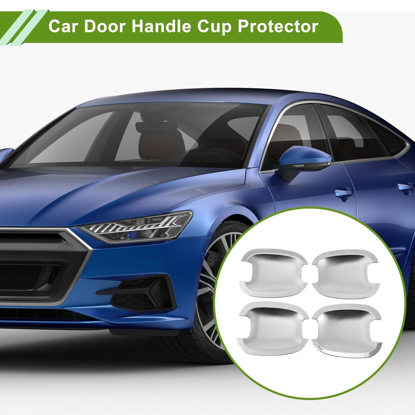 Car Door Handle Cup Protector for Chevy Malibu Cruze Chrome 4 Piece Set (2011–2019)