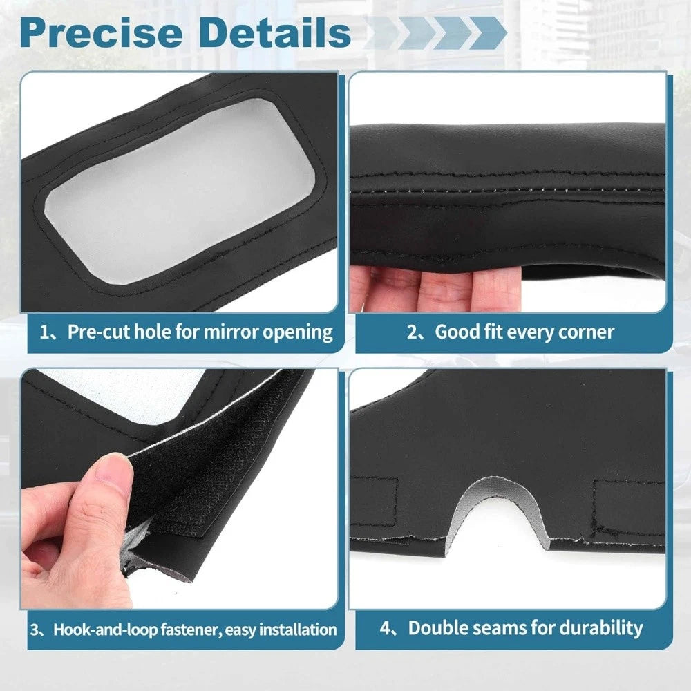 Pair of Sun Visor Covers for Ford Mustang (1994–2004) Black