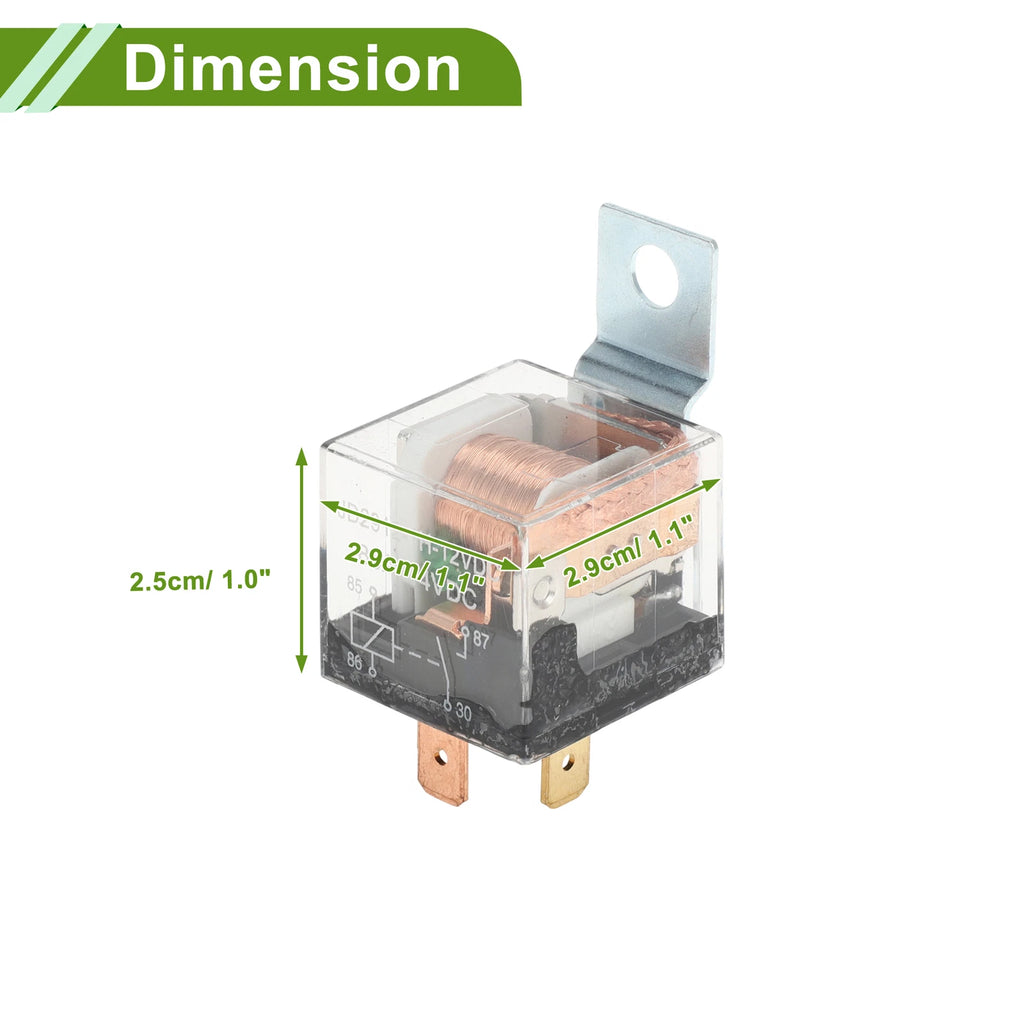 2X 4-Pin 12V 80A Waterproof Auto Relay for Universal Applications