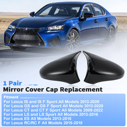 Wing Mirror Cover Overlay Left Right for Lexus IS200t IS300 IS350 (2013–2020)
