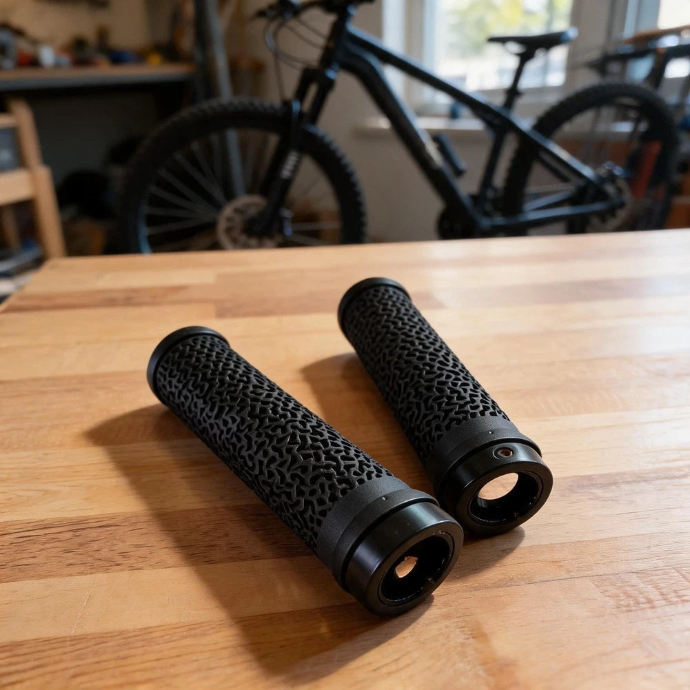 Non-Slip Bicycle Handle Grips with Aluminum Lock Ring