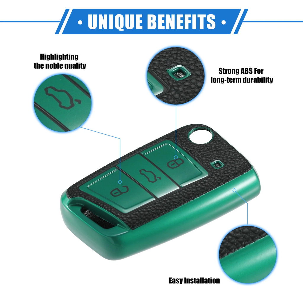 3 Button Remote Key Fob Case Cover for Volkswagen Golf 7 Polo (2014–2021)