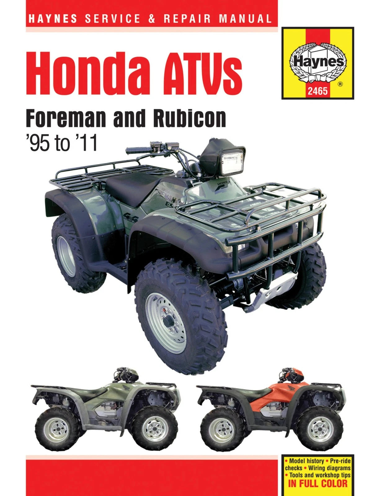 Shop Manual for Honda ATVs Foreman Rubicon (1995–2011)