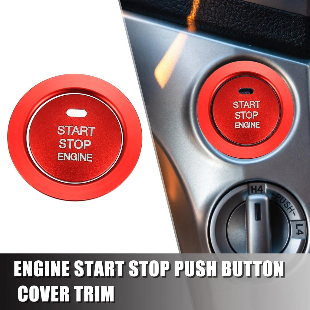 Engine Start Stop Push Button Cover Trim Sticker Kit for Subaru (2013–2022) Red