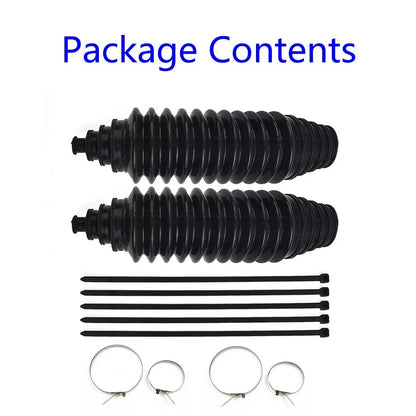 Black Silicone Rack Pinion Steering Gaiter Boot Kit for