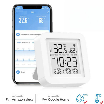 Smart Thermometer Hygrometer Wi-Fi Sensor for Alexa/Google (2018–2023)