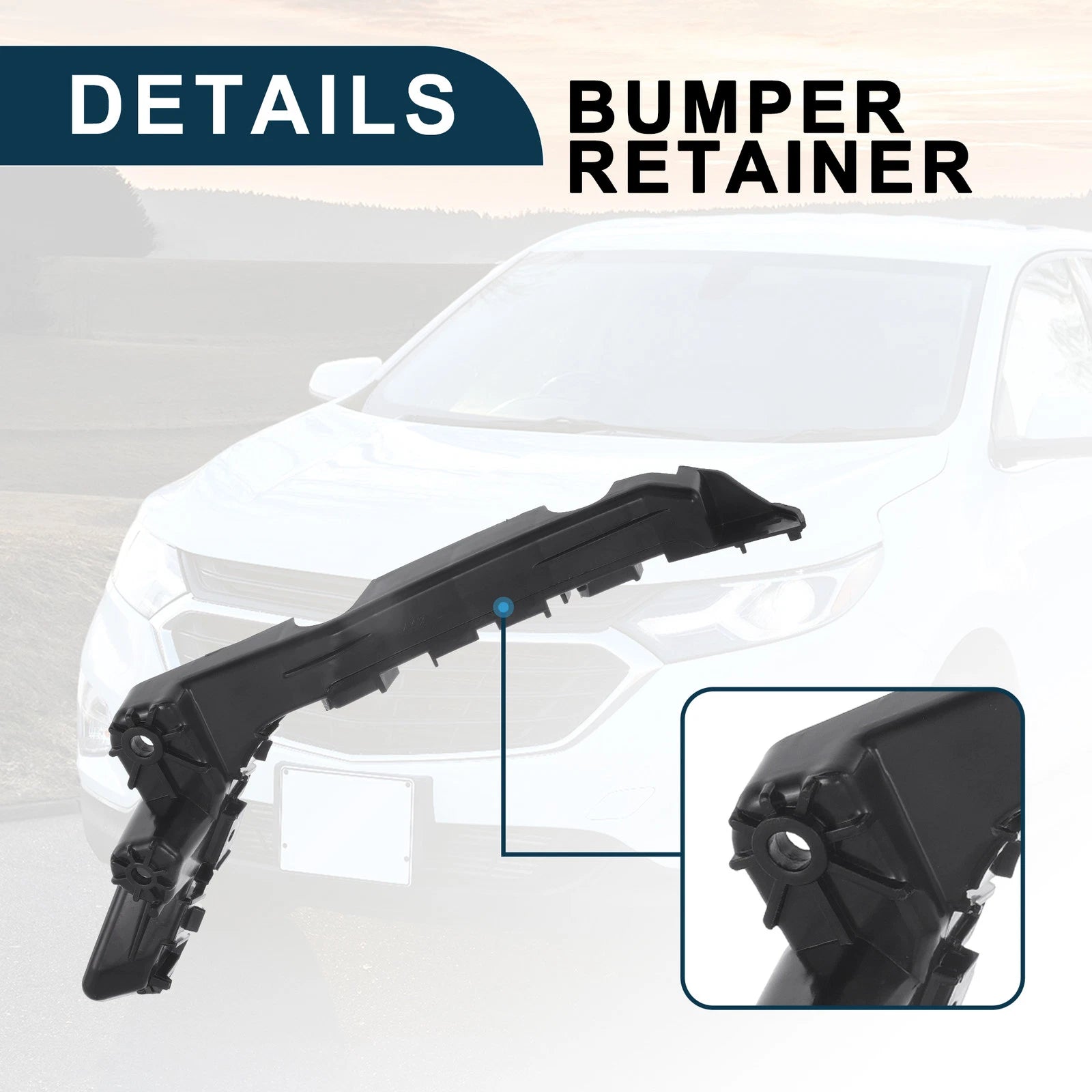 Left Front Bumper Retainer Bracket No. 84059892 for Chevy Equinox (2010–2017)