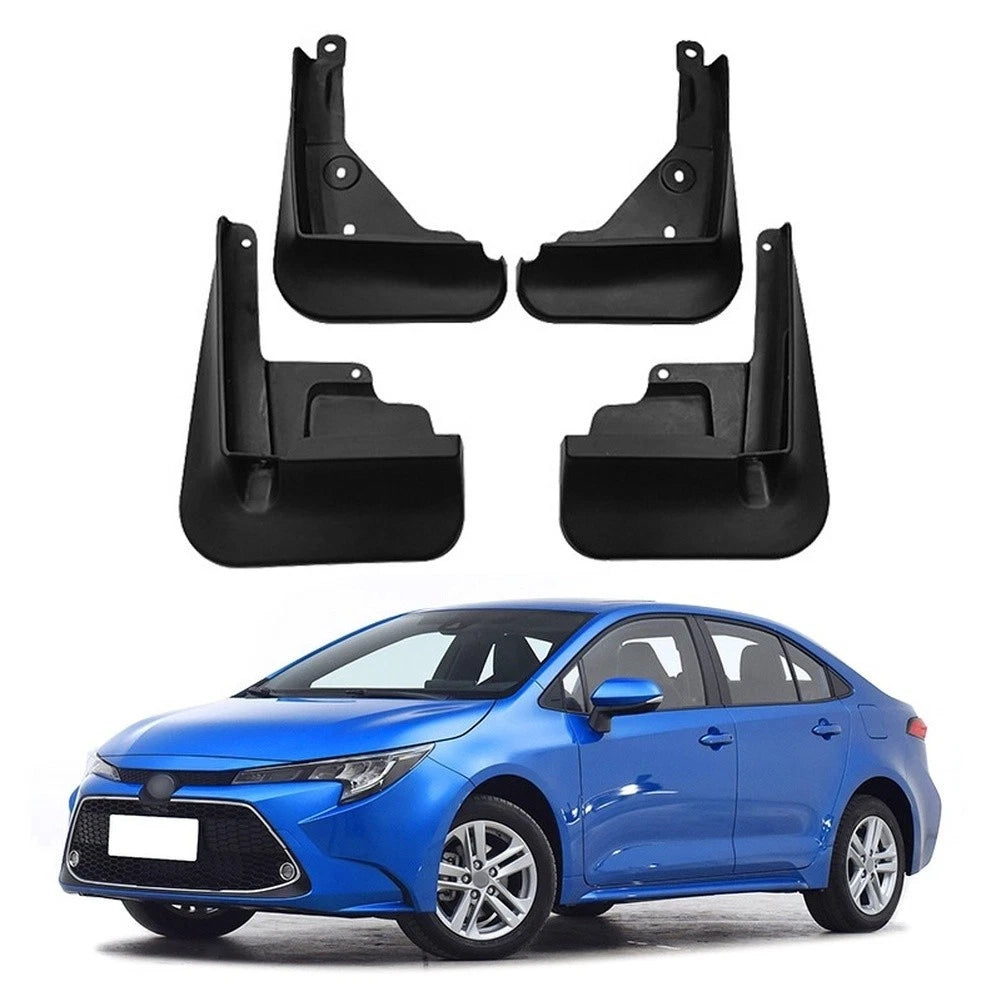 Fender Mudguard Set of 4 for Toyota Corolla (2020–2025) Black Plastic