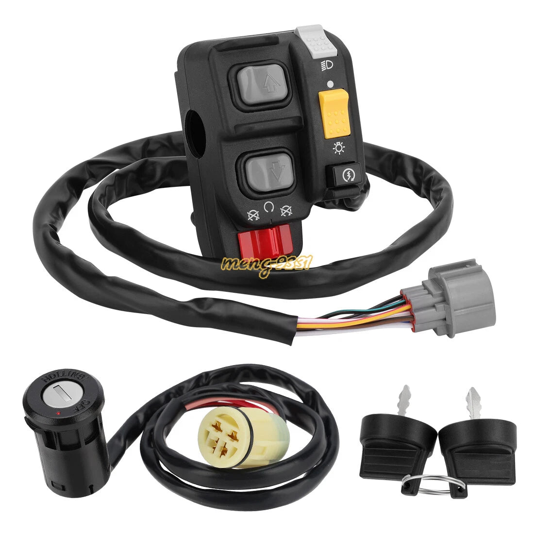 Handlebar Switch & Ignition Key Switch for Honda Rancher 400 TRX400FA/FGA (2004–2007)