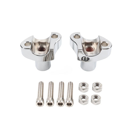 2" Chrome Straight Handlebar Risers for Harley Dyna Sportster Softail