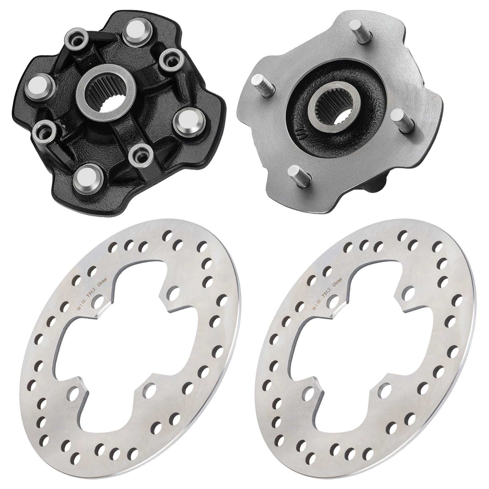 Set of 2 Front L&R Wheel Hubs Brake Disc for Honda Rancher 420, Foreman 500 (2007–2023)