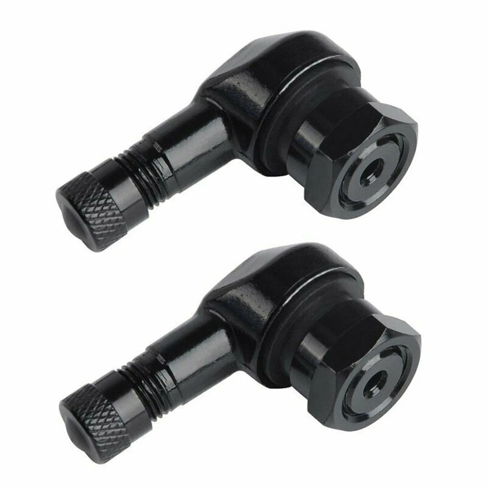 2X Aluminum Alloy 90° Angle Motorcycle Wheel Tire Valve Cap